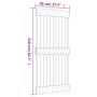 Schiebetür mit Beschlägen aus massivem Kiefernholz 95x210 cm von vidaXL, Türen - Ref: Foro24-3203068, Preis: 185,72 €, Rabatt: %