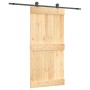 Schiebetür mit Beschlägen aus massivem Kiefernholz, 100 x 210 cm von vidaXL, Türen - Ref: Foro24-3203069, Preis: 219,94 €, Ra...