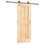 Schiebetür mit Beschlägen aus massivem Kiefernholz 80x210 cm von vidaXL, Türen - Ref: Foro24-3203071, Preis: 200,07 €, Rabatt: %