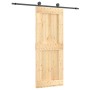 Schiebetür mit Beschlägen aus massivem Kiefernholz 80x210 cm von vidaXL, Türen - Ref: Foro24-3203071, Preis: 189,87 €, Rabatt: %