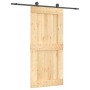 Schiebetür mit Beschlägen aus massivem Kiefernholz, 95 x 210 cm von vidaXL, Türen - Ref: Foro24-3203074, Preis: 193,59 €, Rab...