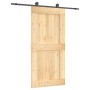 Schiebetür mit Beschlägen aus massivem Kiefernholz 100x210 cm von vidaXL, Türen - Ref: Foro24-3203075, Preis: 218,57 €, Rabat...