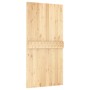Schiebetür mit Beschlägen aus massivem Kiefernholz 100x210 cm von vidaXL, Türen - Ref: Foro24-3203075, Preis: 218,57 €, Rabat...