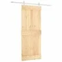 Schiebetür mit Beschlägen aus massivem Kiefernholz, 85 x 210 cm von vidaXL, Türen - Ref: Foro24-3203181, Preis: 177,37 €, Rab...