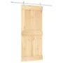 Puerta corredera con herrajes madera maciza de pino 90x210 cm de vidaXL, Puertas - Ref: Foro24-3203182, Precio: 196,07 €, Des...
