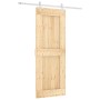 Puerta corredera con herrajes madera maciza de pino 80x210 cm de vidaXL, Puertas - Ref: Foro24-3203186, Precio: 205,69 €, Des...