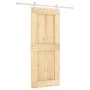 Sliding door with solid pine wood hardware 85x210 cm by vidaXL, Doors - Ref: Foro24-3203187, Price: 203,40 €, Discount: %