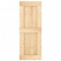 Schiebetür mit Beschlägen aus massivem Kiefernholz 85x210 cm von vidaXL, Türen - Ref: Foro24-3203187, Preis: 207,93 €, Rabatt: %