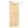 Schiebetür mit Beschlägen aus massivem Kiefernholz, 90 x 210 cm von vidaXL, Türen - Ref: Foro24-3203188, Preis: 211,83 €, Rab...