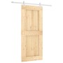 Schiebetür mit Beschlägen aus massivem Kiefernholz, 90 x 210 cm von vidaXL, Türen - Ref: Foro24-3203188, Preis: 216,35 €, Rab...
