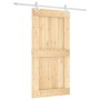 Puerta corredera con herrajes madera maciza de pino 100x210 cm de vidaXL, Puertas - Ref: Foro24-3203190, Precio: 234,69 €, De...