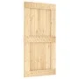 Schiebetür mit Beschlägen aus massivem Kiefernholz, 100 x 210 cm von vidaXL, Türen - Ref: Foro24-3203190, Preis: 225,28 €, Ra...