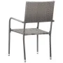 Set comedor jardín 5 pzas ratán sintético gris antracita de vidaXL, Conjuntos de jardín - Ref: Foro24-3072490, Precio: 202,66...