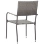 Set comedor jardín 5 pzas ratán sintético gris antracita de vidaXL, Conjuntos de jardín - Ref: Foro24-3072490, Precio: 219,53...