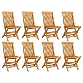 Sillas de jardín plegables 8 unidades madera maciza de teca by vidaXL, Garden chairs - Ref: Foro24-3072916, Price: 445,59 €, ...
