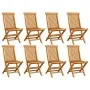 Sillas de jardín plegables 8 unidades madera maciza de teca by vidaXL, Garden chairs - Ref: Foro24-3072916, Price: 489,48 €, ...