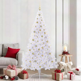 Árbol de Navidad artificial con 300 LED 210 cm PVC y Acero