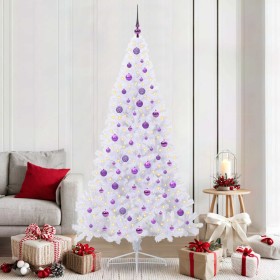 Árbol de Navidad artificial con 300 LED 210 cm PVC y Acero