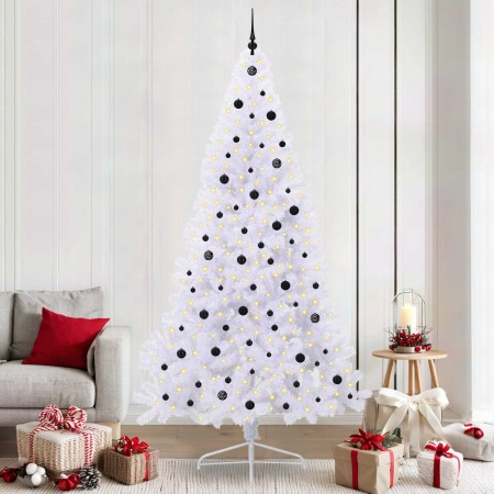 Árbol de Navidad artificial con 300 LED 240 cm PVC y Acero