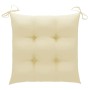 Garden chairs 8 pcs teak wood with cream white cushions by vidaXL, Garden chairs - Ref: Foro24-3072906, Price: 656,10 €, Disc...