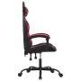 Silla gaming giratoria cuero sintético negro y rojo en Sillones para videojuegos | Comprar online en Foro24