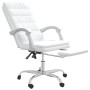 Silla de oficina reclinable cuero sintético blanco