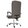 Silla de oficina reclinable con masaje tela gris taupé