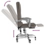 Silla de oficina reclinable con masaje tela gris taupé