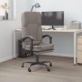 Silla de oficina reclinable con masaje tela gris taupé
