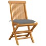 Gartenstühle 8 Stk. massives Teakholz mit grauen Kissen von vidaXL, Gartenstühle - Ref: Foro24-3072933, Preis: 498,85 €, Raba...