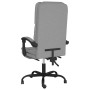 Silla de oficina reclinable con masaje de tela gris claro