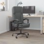 Silla de oficina reclinable con masaje de tela gris oscuro