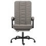 Silla de oficina reclinable de tela gris taupé
