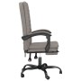 Silla de oficina reclinable de tela gris taupé