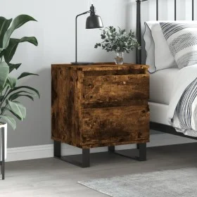 Engineered wood smoked oak bedside table 40x35x50 cm by vidaXL, Nightstands - Ref: Foro24-830694, Price: 45,97 €, Discount: %