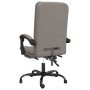 Silla de oficina reclinable de tela gris taupé