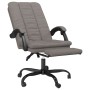 Silla de oficina reclinable de tela gris taupé