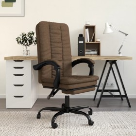 Silla de oficina reclinable de tela marrón en Sillas de oficina | Comprar online en Foro24