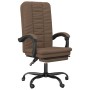 Silla de oficina reclinable de tela marrón en Sillas de oficina | Comprar online en Foro24