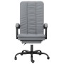 Silla de oficina reclinable de tela gris claro