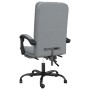 Silla de oficina reclinable de tela gris claro