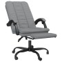 Silla de oficina reclinable de tela gris claro