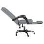 Silla de oficina reclinable de tela gris claro