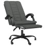 Silla de oficina reclinable de tela gris oscuro