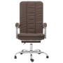 Silla de oficina reclinable cuero sintético marrón