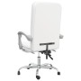 Silla de oficina reclinable cuero sintético blanco