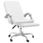 Silla de oficina reclinable cuero sintético blanco