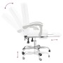 Silla de oficina reclinable cuero sintético blanco