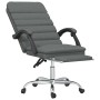 Silla de oficina reclinable con masaje de tela gris oscuro