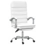 Silla de oficina reclinable masaje cuero sintético blanco en Sillas de oficina | Comprar online en Foro24